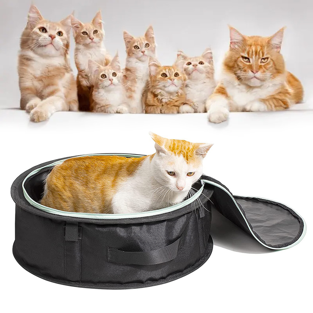 Barrpet Prevent Litter Scatter Design Collapsible Portable Cat Litter Box with Lid and Handle for Travel Light Weight Leak-Proof