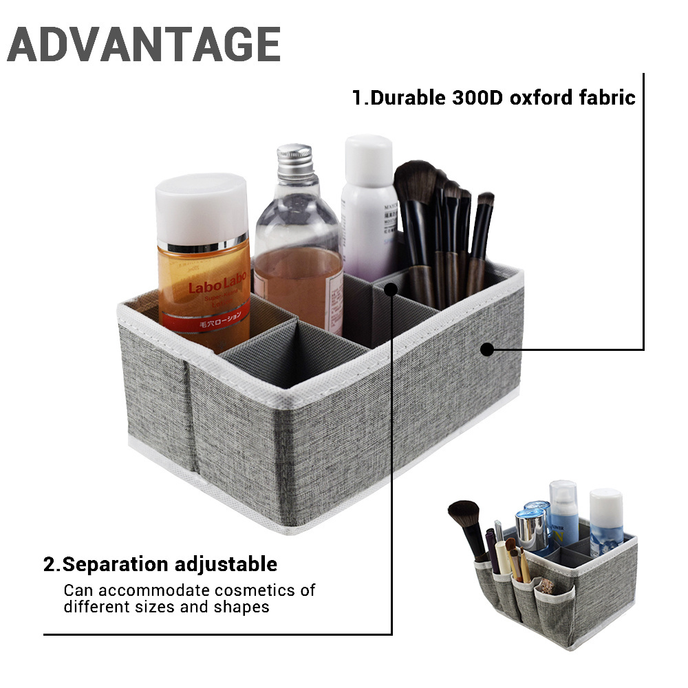 Makeup Organizer Cosmetic Storage - Drawer Organizers Foldable Storage Bins for Cosmetics Creams Lotions Jewelry Any Accessories