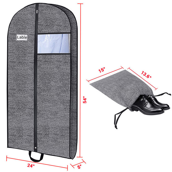 Garment Bags Suit Bag for Travel and Clothing Storage Anti-Moth Protector Breathable Suit Cover for Dresses Suits Coats