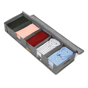 Folding Divider Organizers Under Bed Clothes Shoe Jeans Bedding Storage Box Closet Organizer