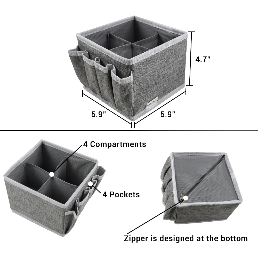 Makeup Organizer Cosmetic Storage - Drawer Organizers Foldable Storage Bins for Cosmetics Creams Lotions Jewelry Any Accessories