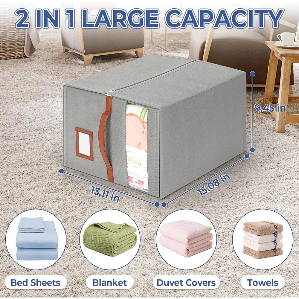 Wholesale Household Fabric Quilt Storage Box Closet Bed Sheet Storage Cube