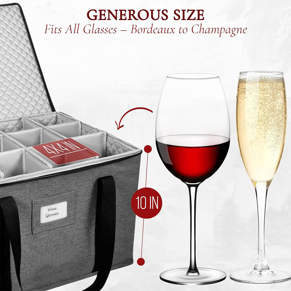 Wholesale Multifunctional Stackable Foldable  Red Wine Glass Storage Box Kitchen Cup Organizer