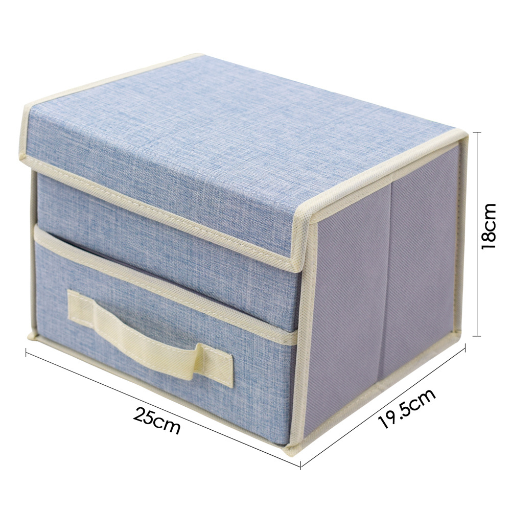 Collapsible oxford linen fabric underwear organizer drawer organizer divider Storage Box Jewelry storage holder for Organization