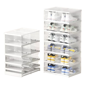 Clear Plastic Stackable Shoe Storage Multifunctional Shoe Box Universal Shoe Storage Boxes for Men and Women