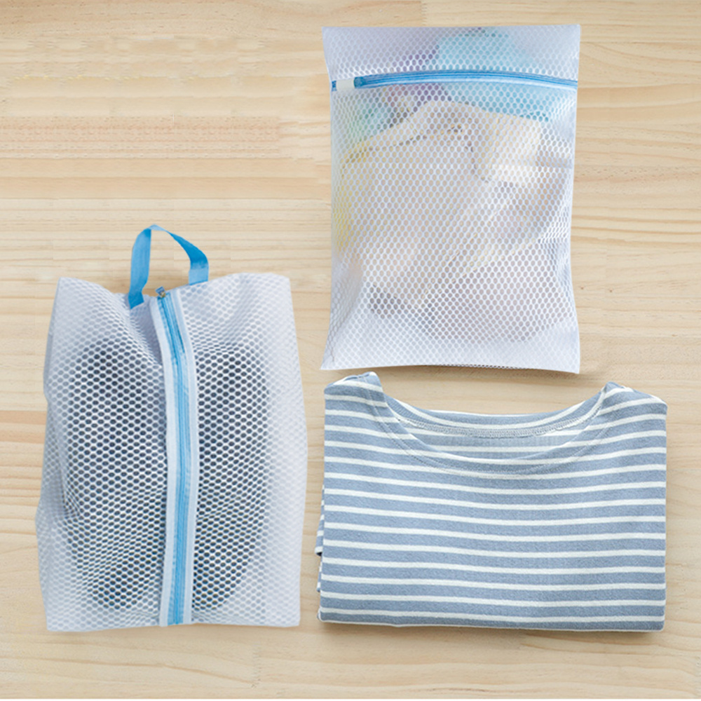 Durable Clothes Net mesh Wash Bag Laundry Bags For Washing Machine Underwear Socks Bras ShoesWashable Protect bags with Zipper