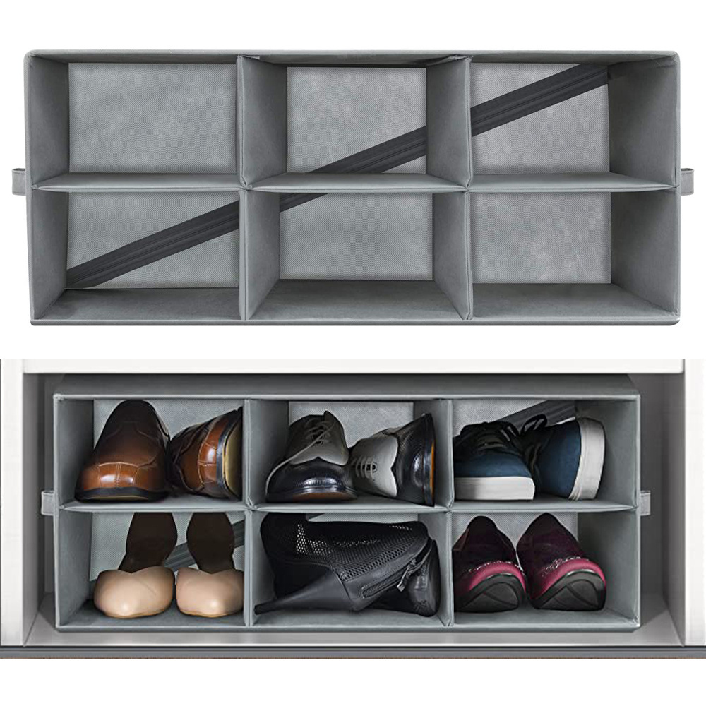 Foldable Portable Detachable Closet Organizer Storage Shoe Organizer Bin 8 Section Cubby Shoe Shelves for Home Organization