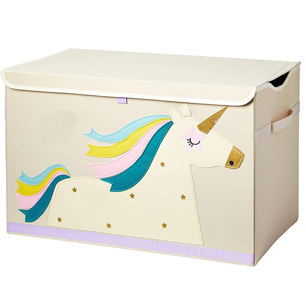 Large Foldable Fabric Storage Toys Box Non Woven Cute Kids Toys Storage Box Toy Organizer