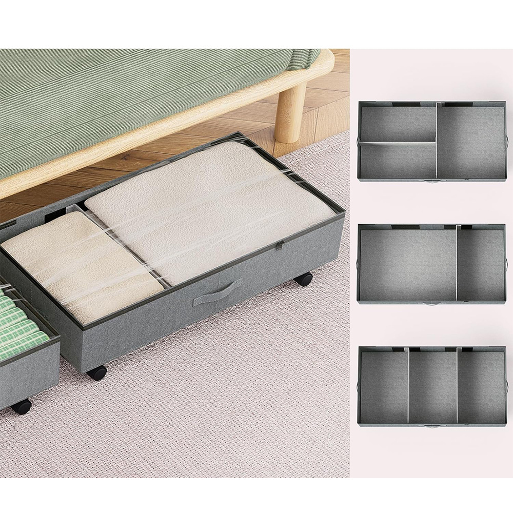 Durable Oxford Under Bed Storage Containers with Wheels