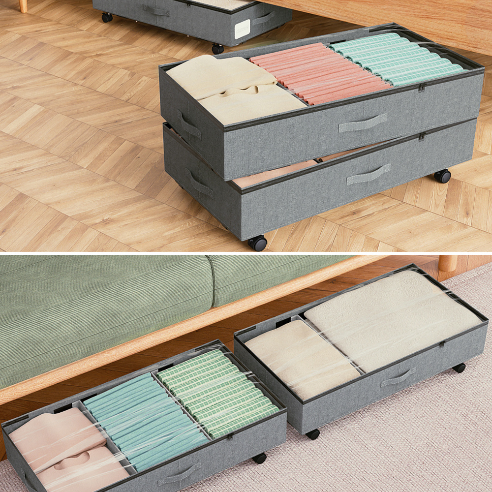 Durable Oxford Under Bed Storage Containers with Wheels