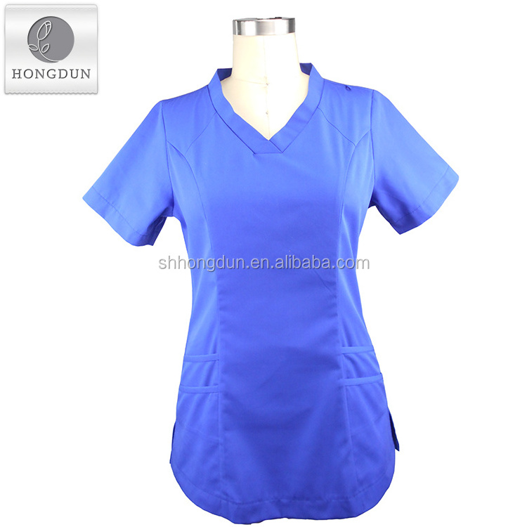 Wholesale Hospital Sexy Nursing Scrubs Uniform, 100% Polyester Scrubs