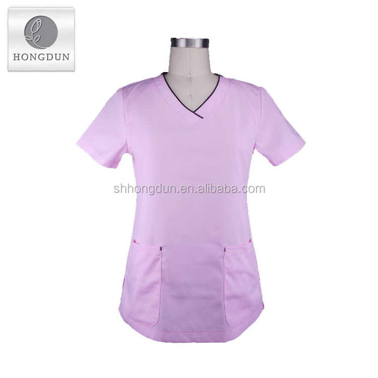 Wholesale Hospital Sexy Nursing Scrubs Uniform, 100% Polyester Scrubs