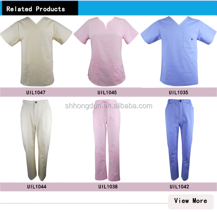 Wholesale Hospital Sexy Nursing Scrubs Uniform, 100% Polyester Scrubs