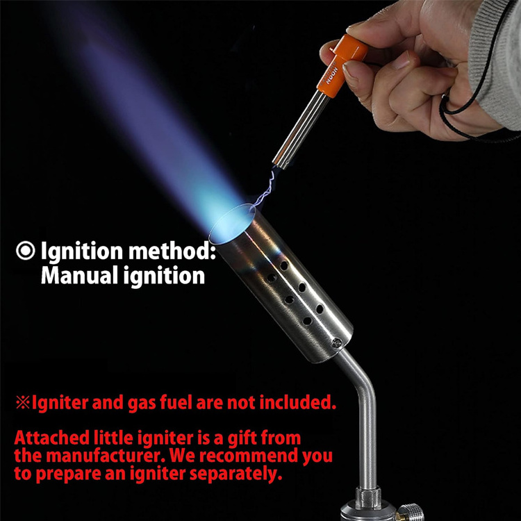 Flame Adjustable Butane Torch for Camping Stove Outdoor Cooking