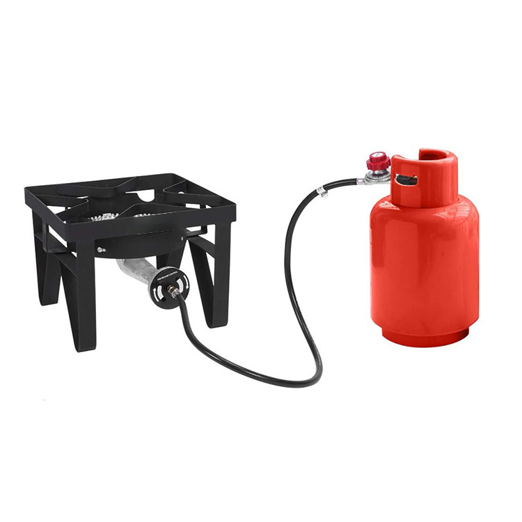 Outdoor High Pressure Single Burner Camp Stove Portable Patio Gas Cooker with 0-20 PSI Regulator  for Home Brewing/Turkey Fry