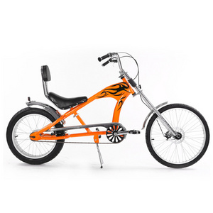 Aluminium alloy pedal fashionable single speed chopper bicycles for adults China factory new design with disk brake bike chopper