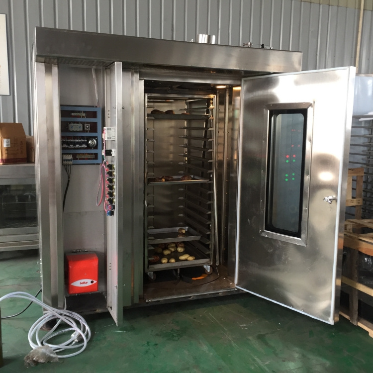 64 Trays 32 Tray Rotary Oven Price Big Rotating Chamber Bakery Rotary Rack Oven For Sale