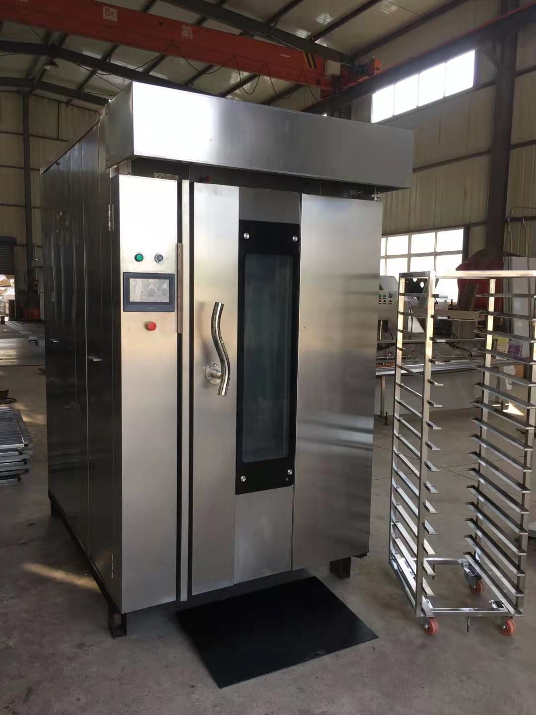 diesel oven kenya fully automatic rotary oven 42 64 128 trays trollies cake bread making machine