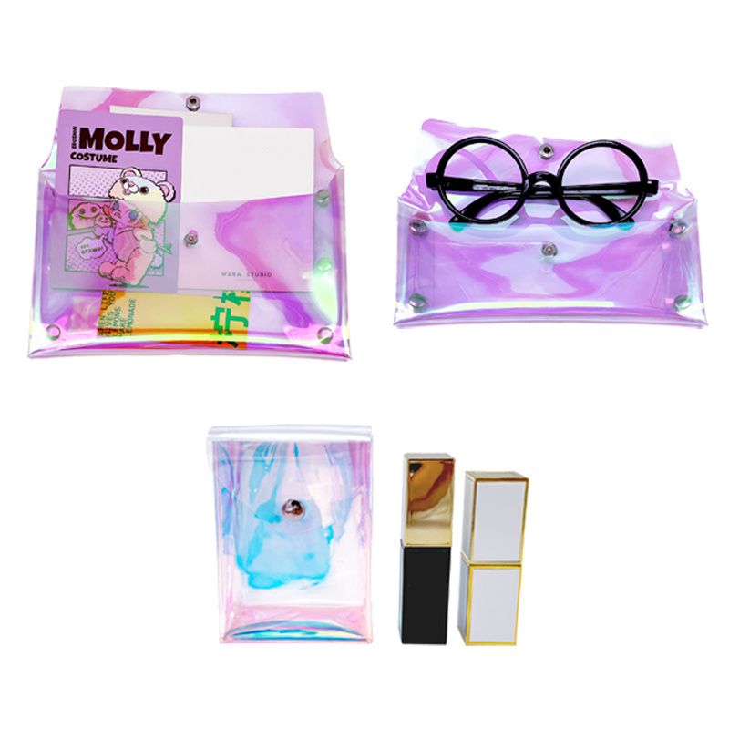 Wholesale Portable Mini Cosmetic Bags  Makeup Brush Bag Holographic Small Cosmetic Bag