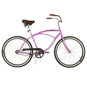 wholesale 26 INCH ALUMINUM ALLOY Beach Cruiser Bike chopper bicycle BEACH BICYCLE single speed bicycle for adults