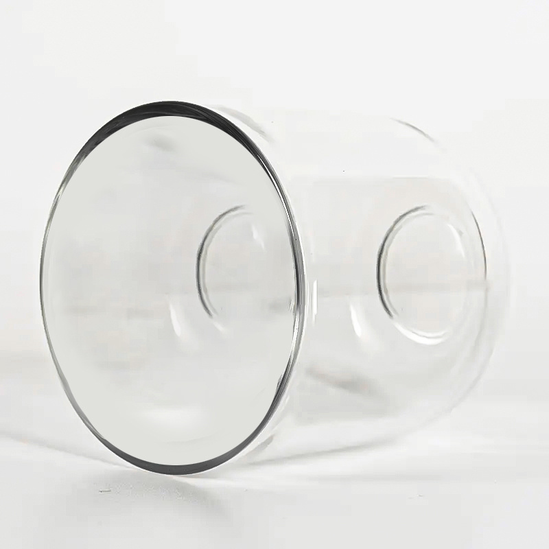 9094 Tea-light Glass Candle Holder 390ml Transparent Votive Glass Candle Cup Glass Storage Jar for Candles