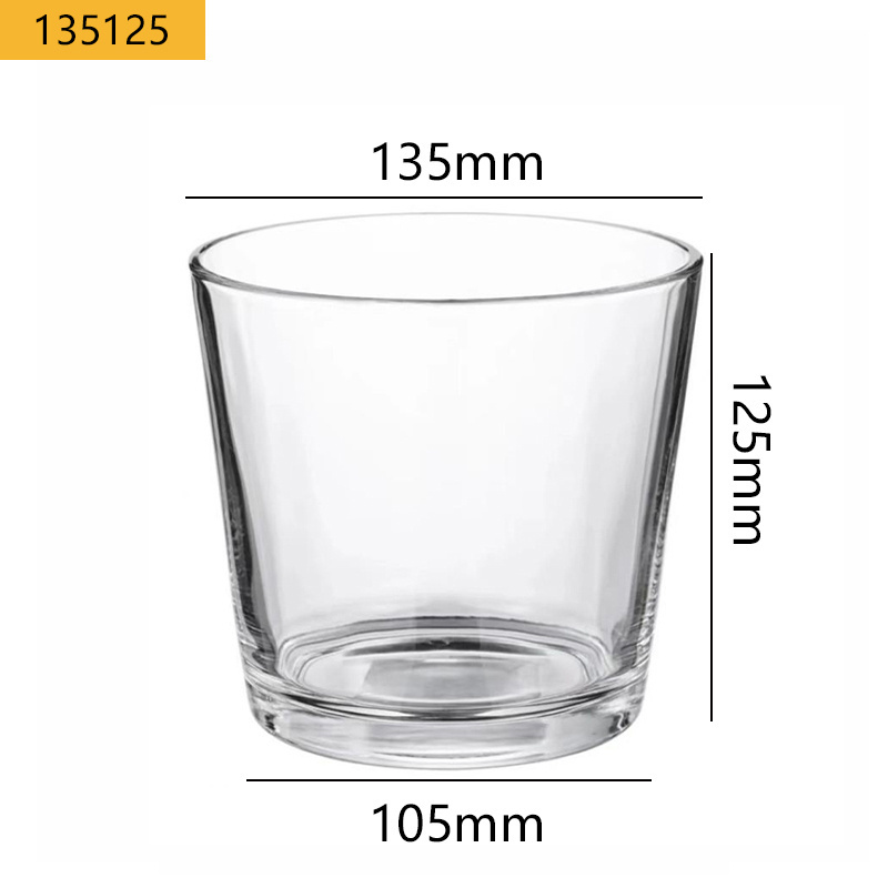 135125 Large Capacity Clear Tea-light 33oz Glass Candle Jars Votive Candle Glass Cup Thick Wall Candle Holder