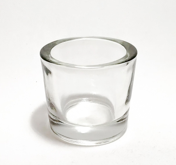 Hot Sale 9080 275ml Glass Candle Vessels Thick Wall Scented Candle Glass Cup with Wooden Lid 10 Oz Votive Glass Candle Holder