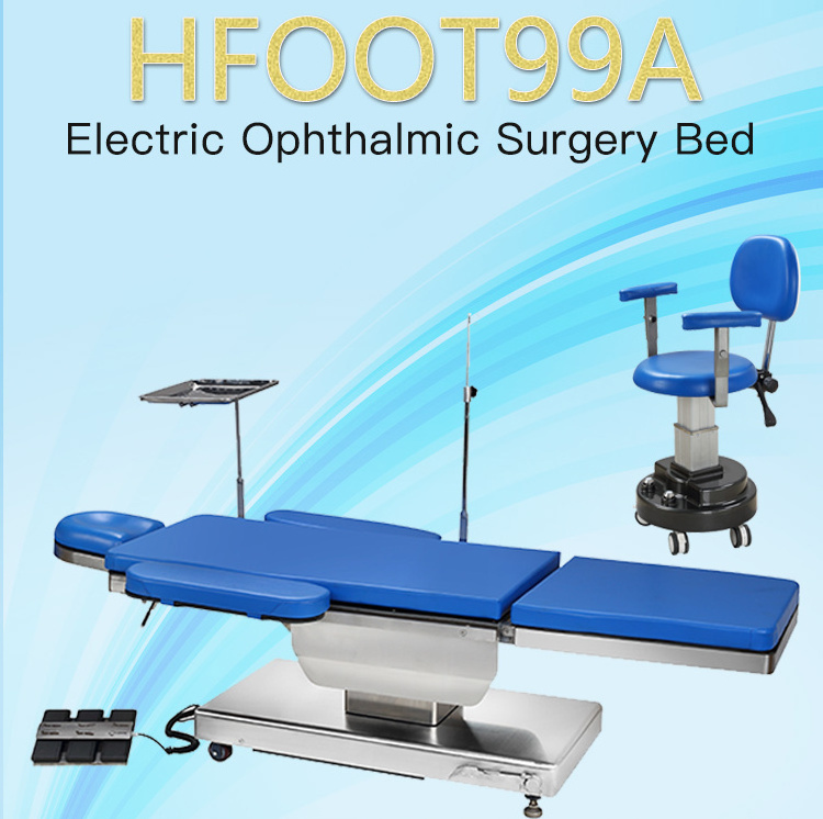 Operating Theater Equipment Electric Hydraulic Ophthalmic Treatment Table Eye Surgery Bed with battery