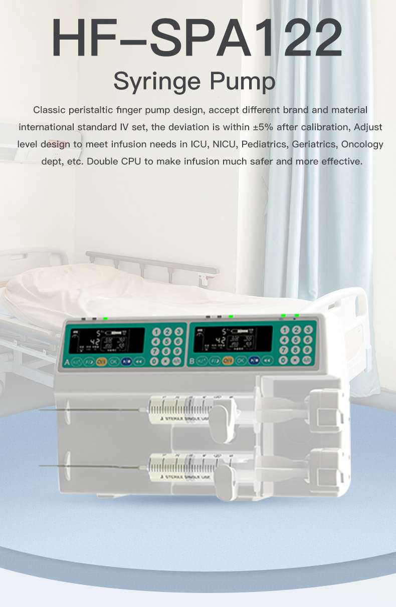 HF Cheap infusion and syringe pumps medical  sourcing Clinic  dual channel syringe pump