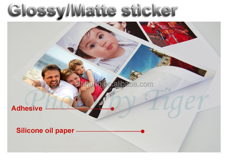 Self adhesive glossy photo paper 150g, A4/A3/4R/5R/Letter size adhesive a4 printing paper