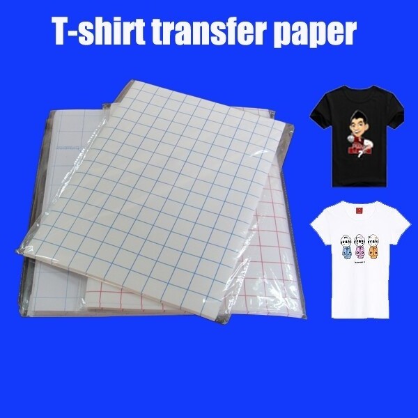 100 sheets 150E 300EX high quality A4 A5 size light dark 100% cotton t-shirt fabric inkjet printer heat transfer printing paper