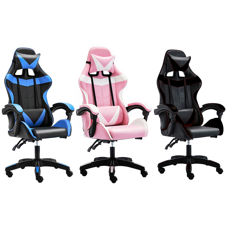 2024 new products customizable logo game racing leather seat gaming chair with wheels