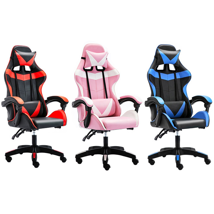 2024 new products customizable logo game racing leather seat gaming chair with wheels