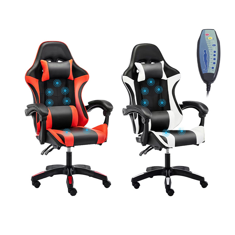 Factory customization pu leather relax game chair ergonomic gaming chair with footrest