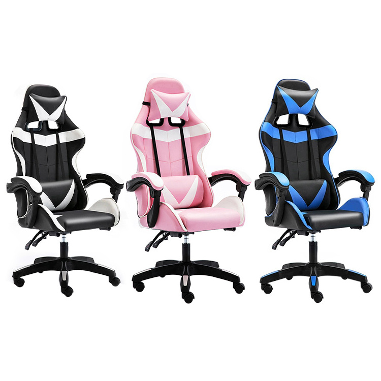 2024 new products customizable logo game racing leather seat gaming chair with wheels