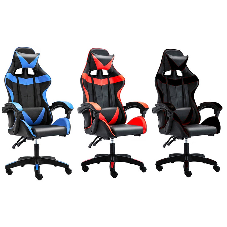 2024 new products customizable logo game racing leather seat gaming chair with wheels