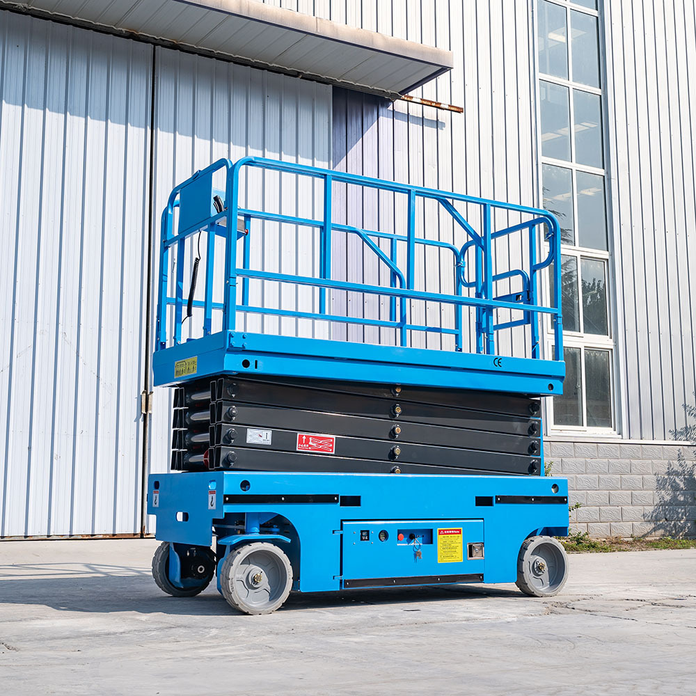 Battery Electric Mini Manned Lift Work Lift Platform Hydraulic Indoor Scissor Lift