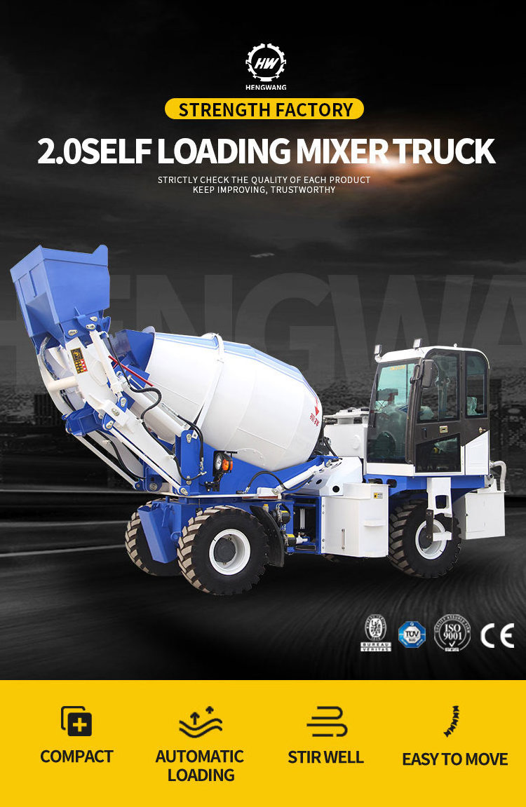 concrete mixer trailer for sale/self loading mobile concrete mixer Truck