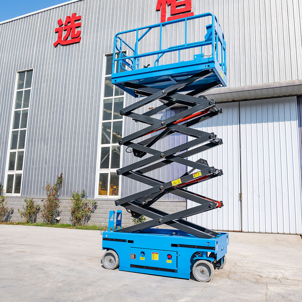 Battery Electric Mini Manned Lift Work Lift Platform Hydraulic Indoor Scissor Lift