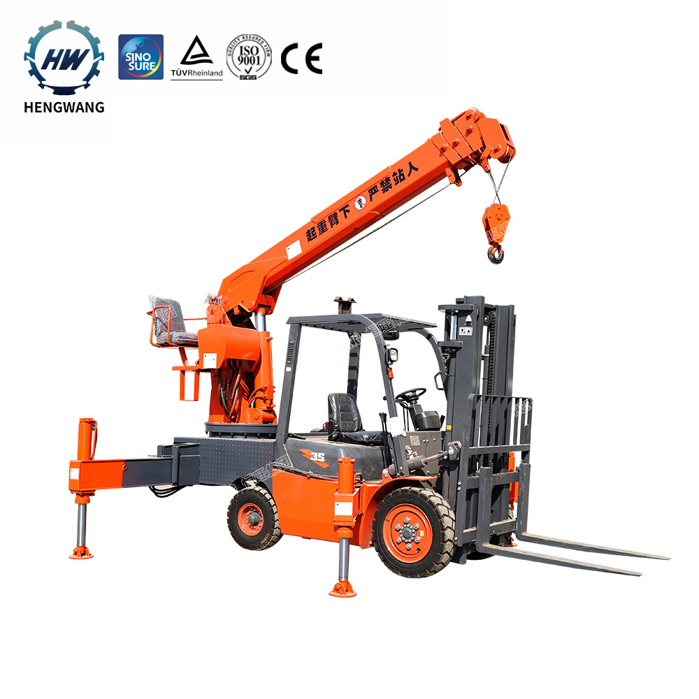 Hengwang Small Handling Machinery Forklift Attached Hydraulic Jib Crane