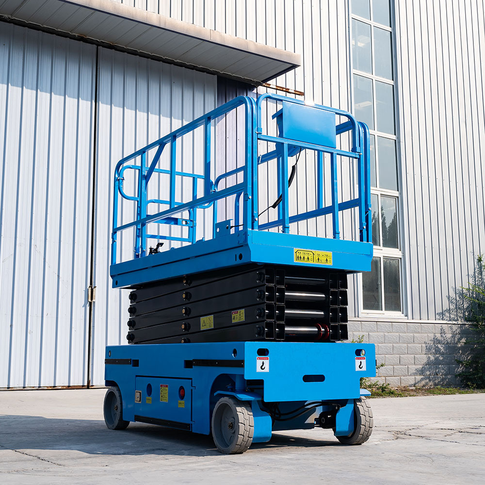 Battery Electric Mini Manned Lift Work Lift Platform Hydraulic Indoor Scissor Lift