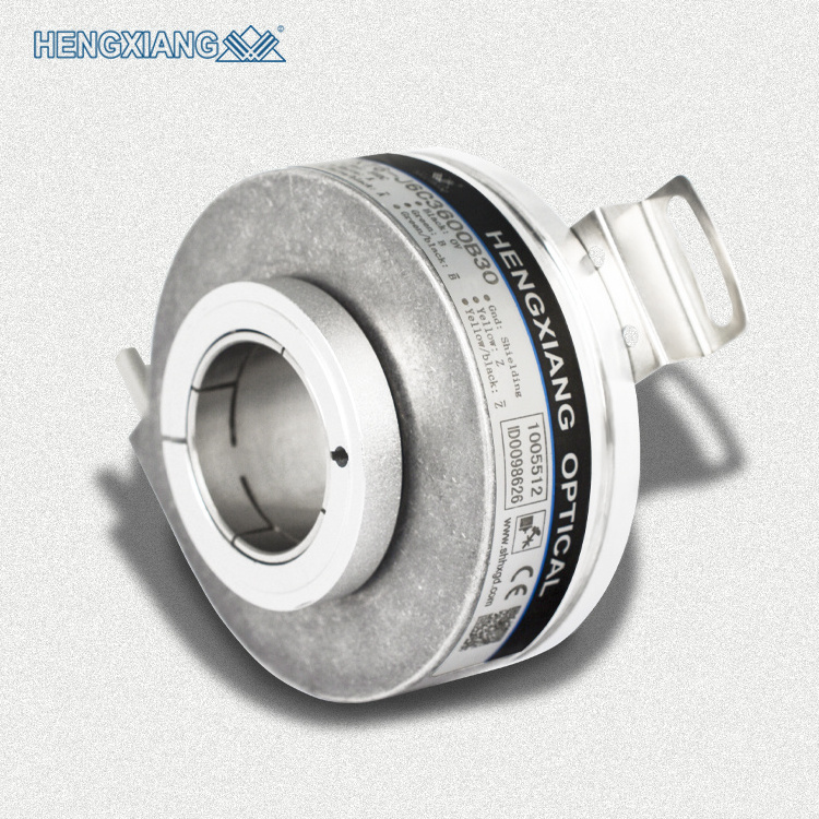 Rotary Encoder Incremental Type (Hollow Shaft through hole)K76-J6E14400BQ30C2 encoder with 30mm clamping ring shaft 14400ppr