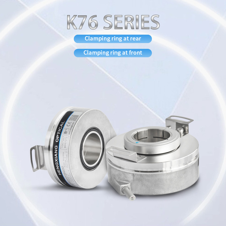 Rotary Encoder Incremental Type (Hollow Shaft through hole)K76-J6E14400BQ30C2 encoder with 30mm clamping ring shaft 14400ppr