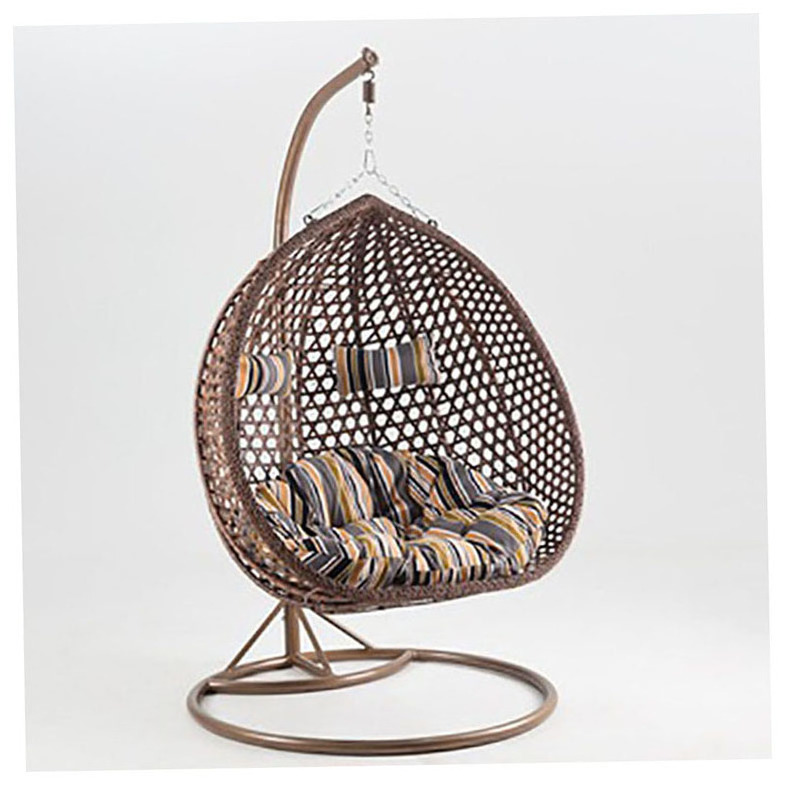 Modern Hanging Rope Chair Outdoor Pod Poly Rattan Wicker Wing Wooden Wave Egg No Frame Enclosed Folding Eu Warehouse