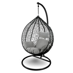 Egg Swing Chair Hang Basket Patio Chairs Rattan Teardrop Grey Pink Seat Type Hanging Chaise Pe Sofa Wing Wick Adult Beach Black