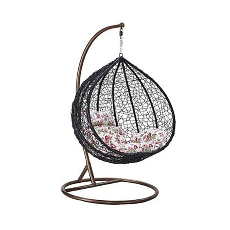 Egg Swing Chair Hang Basket Patio Chairs Rattan Teardrop Grey Pink Seat Type Hanging Chaise Pe Sofa Wing Wick Adult Beach Black