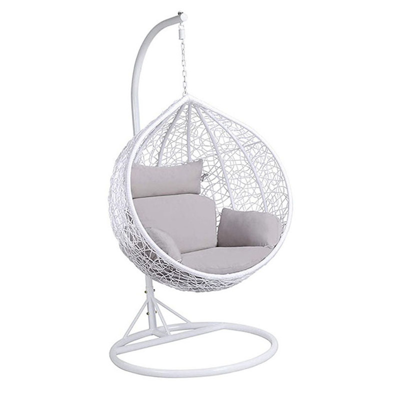 Swing Chair Manufacturing Cover Outdoor Hanging For Balcony Nordic Style Rattan Bistro White Double Seats Single Woven