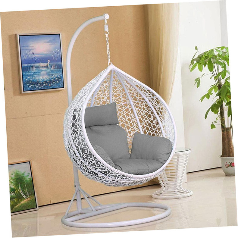 Swing Chair Manufacturing Cover Outdoor Hanging For Balcony Nordic Style Rattan Bistro White Double Seats Single Woven