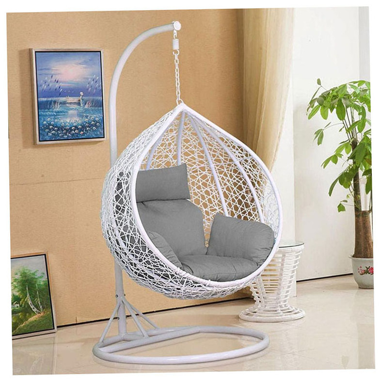 Swing Chair Manufacturing Cover Outdoor Hanging For Balcony Nordic Style Rattan Bistro White Double Seats Single Woven