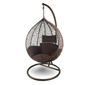 Balcony Swing Chair Outdoor Leisure Basket Rattan Patio Swings Hanging Egg With Stand Seat For Indoor Garden Chairs